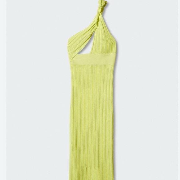Mango Asymmetrical dress with slit size L neon - Picture 5 of 7